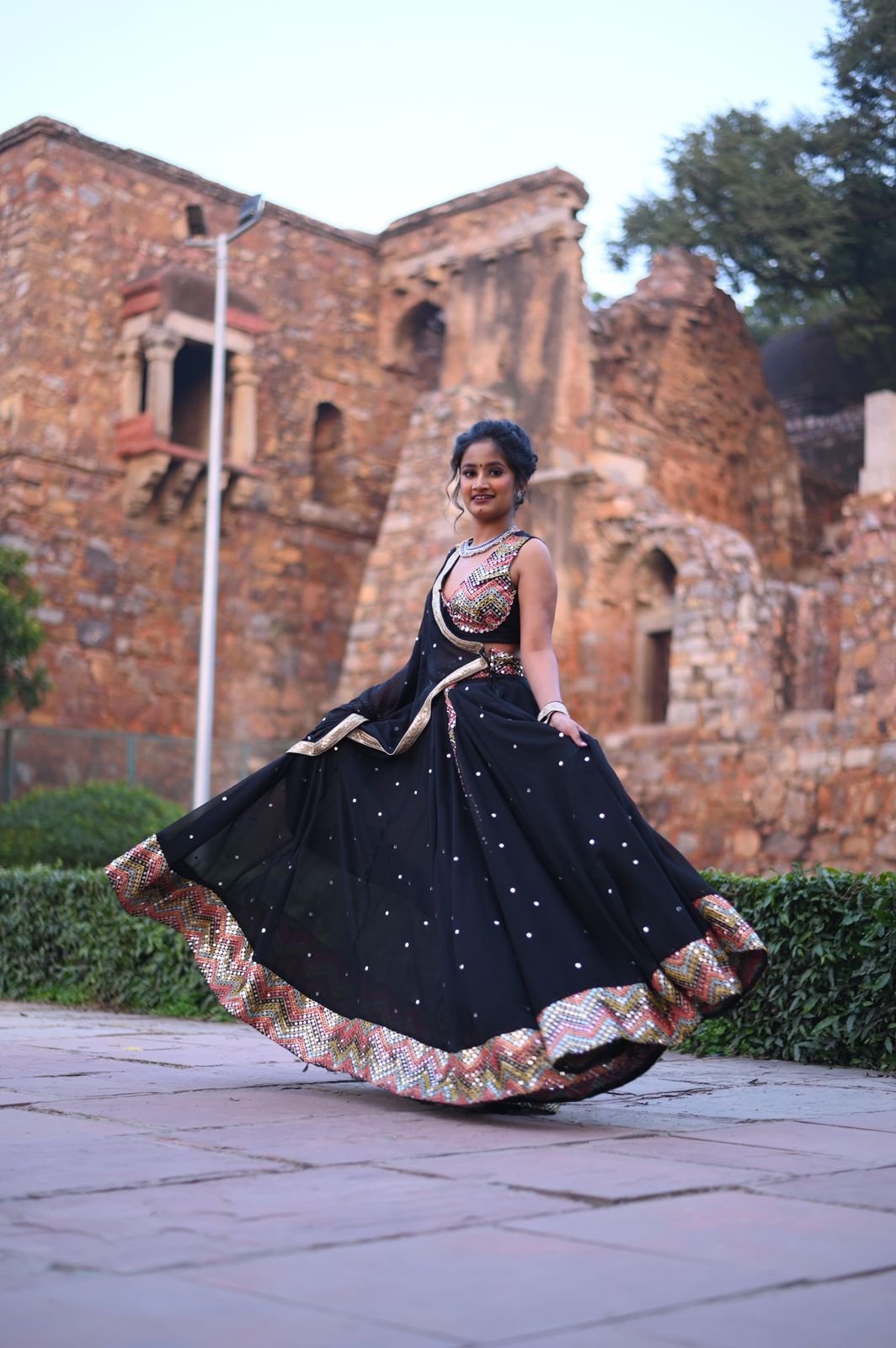 Nav lehenga outfit